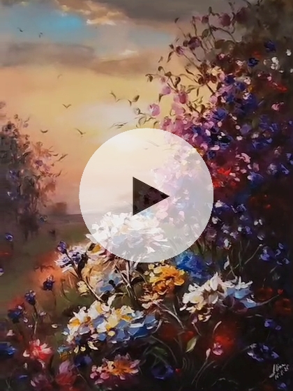 ArteDiAlina.com painting: If flowers could sing